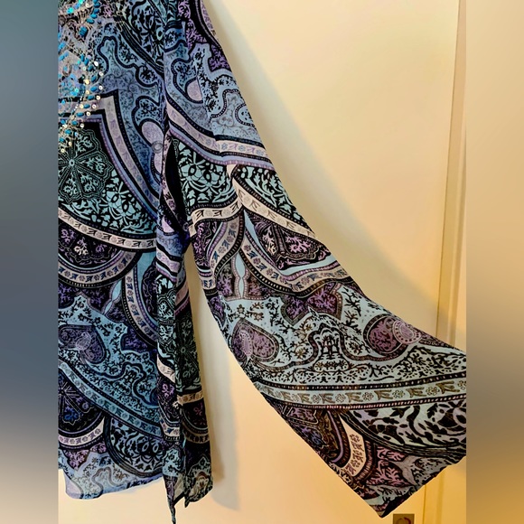 Lane Bryant Paisley Blouse - Picture 3 of 9